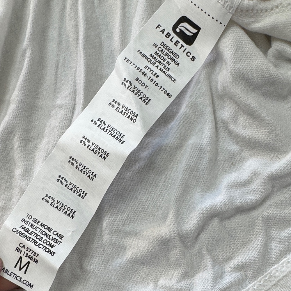 Fabletics White Racerback Performance Tank NEW M … - image 12